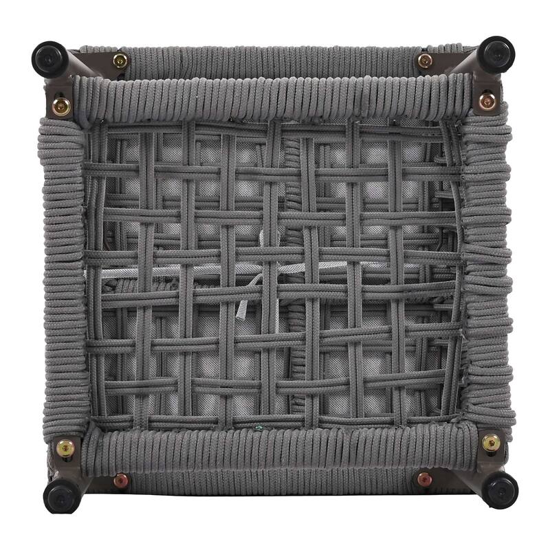 6-Piece Rope L-Shaped Patio Sectional Set For 9