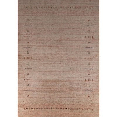 Hand Knotted Oriental 100% Wool Carpet Tribal Animal Pictorial Multi-Colored Gabbeh Area Rug - 11' 5'' X 8' 8''