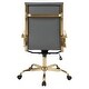 preview thumbnail 13 of 42, LeisureMod Harris High-Back Leather Office Chair With Gold Frame