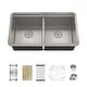 preview thumbnail 17 of 50, Sinber Undermount Double Bowl 304 Stainless Steel Kitchen Sink