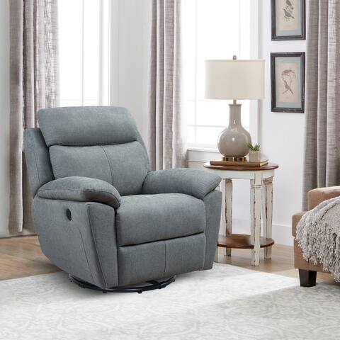 LMF Power Polyester Fabric Recliner with USB Charging Port