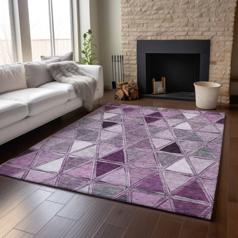 Premium Washable Super Soft Contemporary Mosaic Mayfield Rug