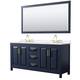 Option Dark Blue, Gold Trim, White Quartz Top
