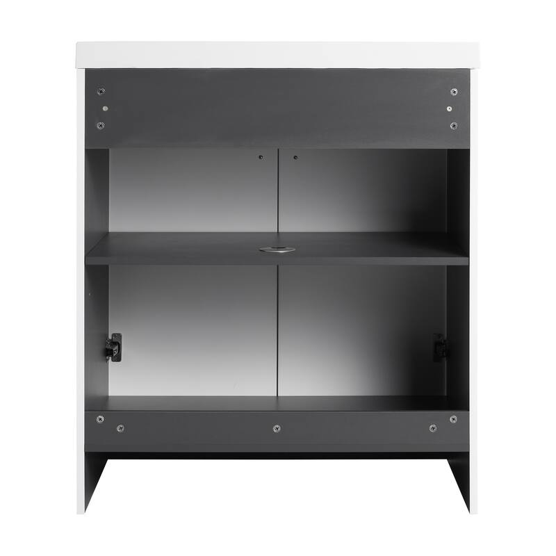 ARTCHIRLY 24/30/36 Inch Bathroom Vanity with Sink, Freestanding Bathroom Vanity with Soft Close Door and Adjustable Shelf