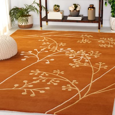 SAFAVIEH Handmade Soho Rosolina Vine N.Z. Wool Rug