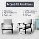 preview thumbnail 11 of 101, Designart "Mettalic Indigo And Gold II" Upholstered Abstract Accent Chair - Glam Arm Chair For Living Room