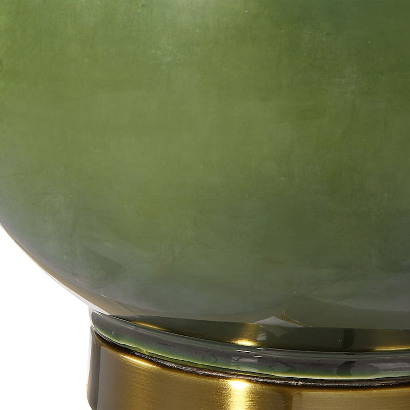 Uttermost Gourd Green Table Lamp - 31"H,   Shade 10"H x 15"Dia.