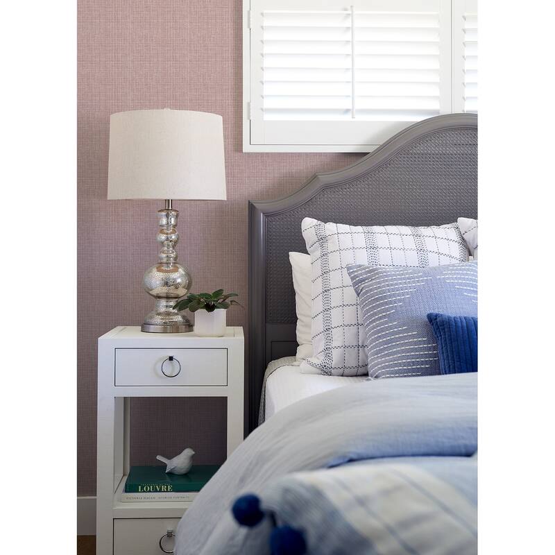 A-Street Prints Kantera Pink Fabric Texture Wallpaper