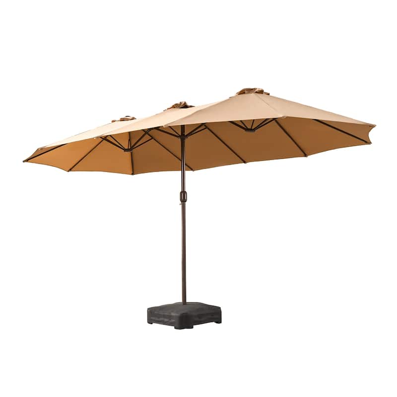 HOOOWOOO Outdoor Patio Umbrella with Crank Handle