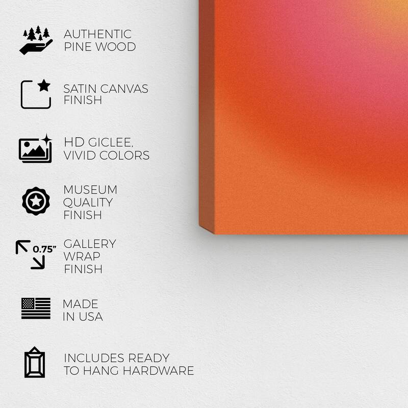 Wynwood Studio Canvas Abstract Citric Eclipse Orange Modern & Contemporary Wall Art Canvas Print