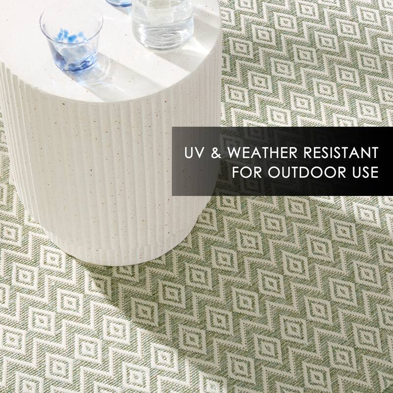 NICOLE MILLER NEW YORK Corin Distressed Outdoor Area Rug