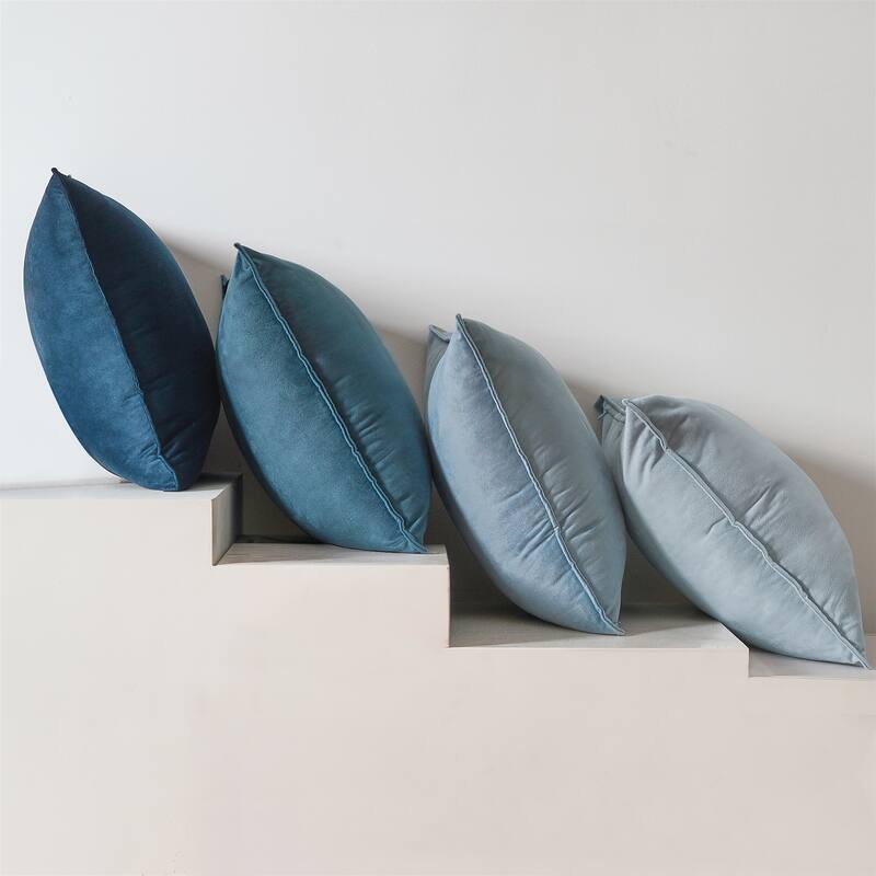 Topfinel Set Of 4 Velvet Gradient Square Pillow Cover