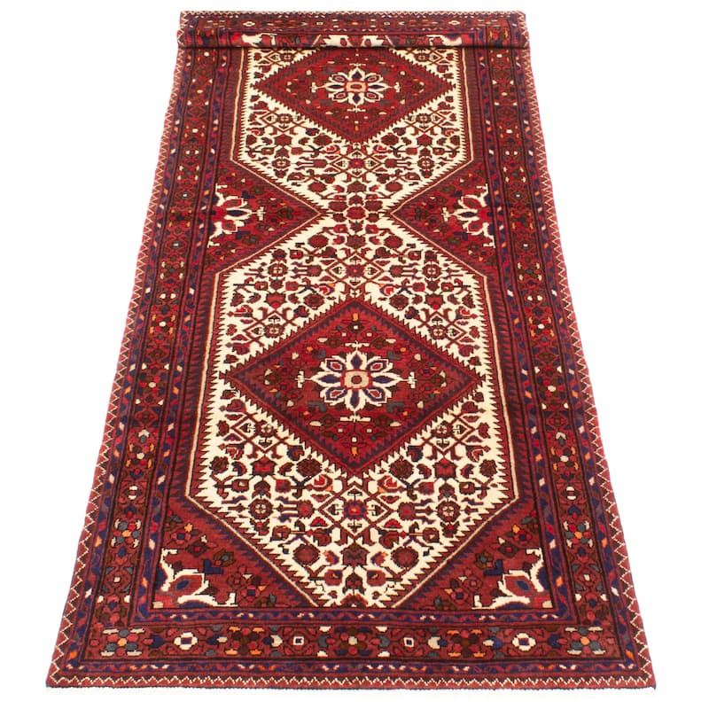 ECARPETGALLERY Hand-knotted Anadol Cream Wool Rug - 3'8 x 9'8