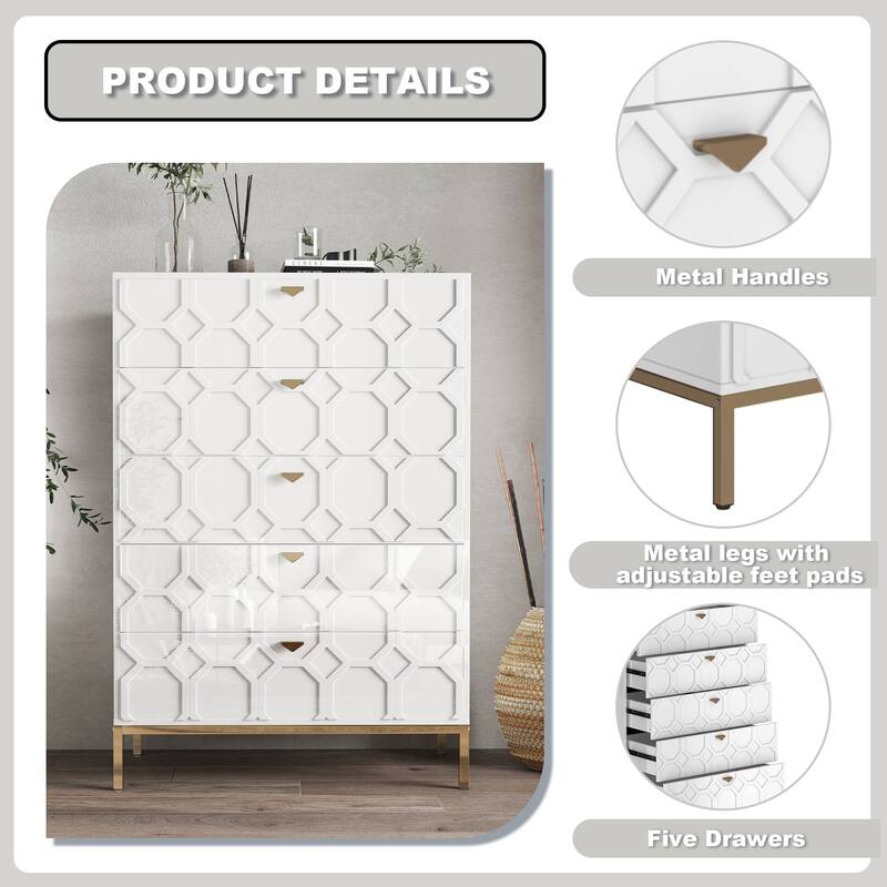 5 drawers cabinet