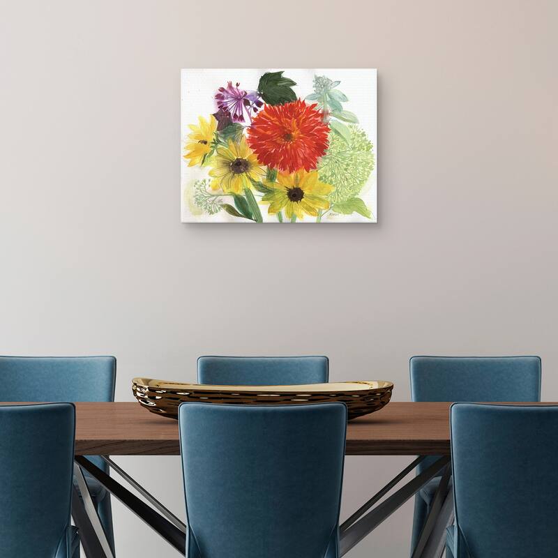Red Flower by Maret Hensick Canvas Art Print