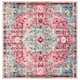 SAFAVIEH Madison Sabire Boho Medallion Distressed Rug - 8' x 8' Square - Fuchsia/Teal