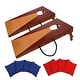 preview thumbnail 5 of 3, GSE 2'x1' Wooden Portable Cornhole Set, Corn Hole Toss Games Set with 2 Wooden Cornhole Boards & 8 Bean Bags - 1'X2'