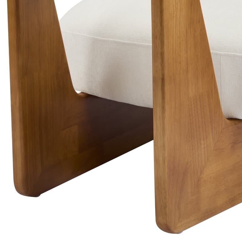 Design-inspired Polyester Upholstery Accent Lounge Chair with Wood Base,Set of 2