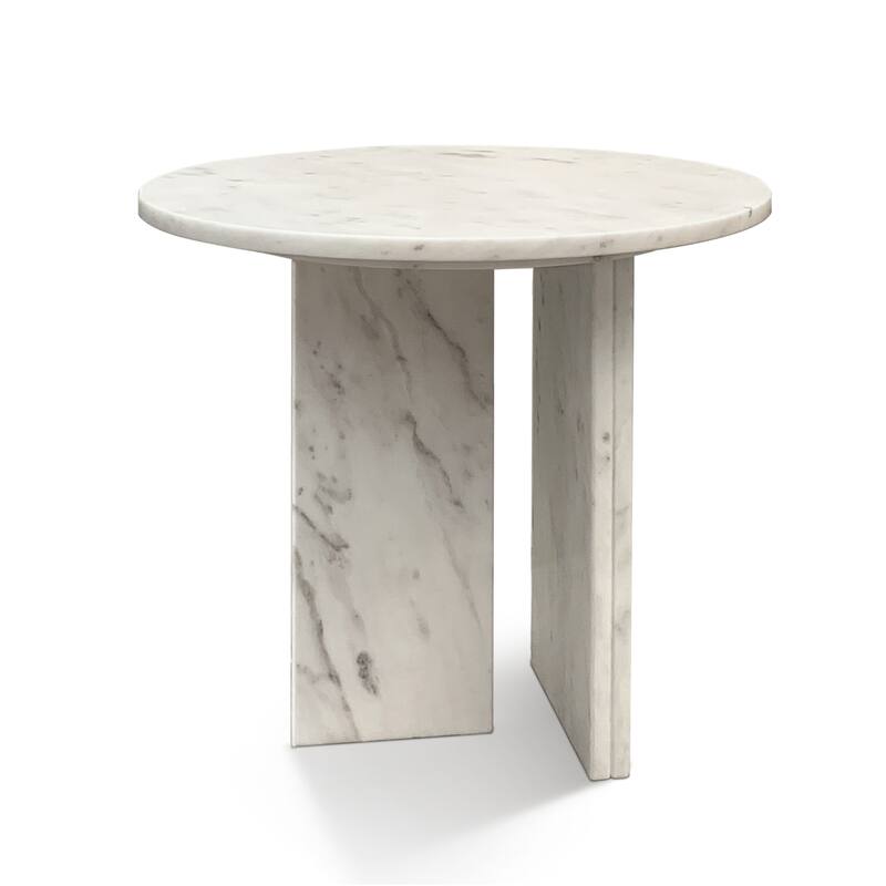 Gray Blue Natural Marble Coffee Table Living Room Table with Natural Stone Polished Surface, for Living Room