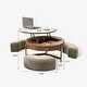 preview thumbnail 3 of 8, Modern Coffee Table, Lifting-top Round Coffee Table with Storage, Sintered Stone Top, Carbon Steel Legs