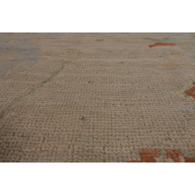 Vegetable Dye Oushak Oriental Area Rug Handmade Wool Carpet - 6'0"x 8'7"