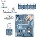 preview thumbnail 2 of 8, Bedtime Originals Robbie Robot Blue Nursery 5-Piece Baby Crib Bedding Set