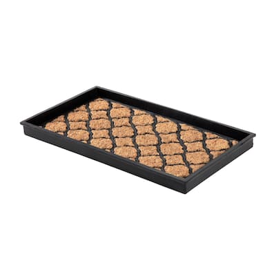 Jani Natural & Recycled Rubber Boot Tray with Trellis Coir and Rubber Insert