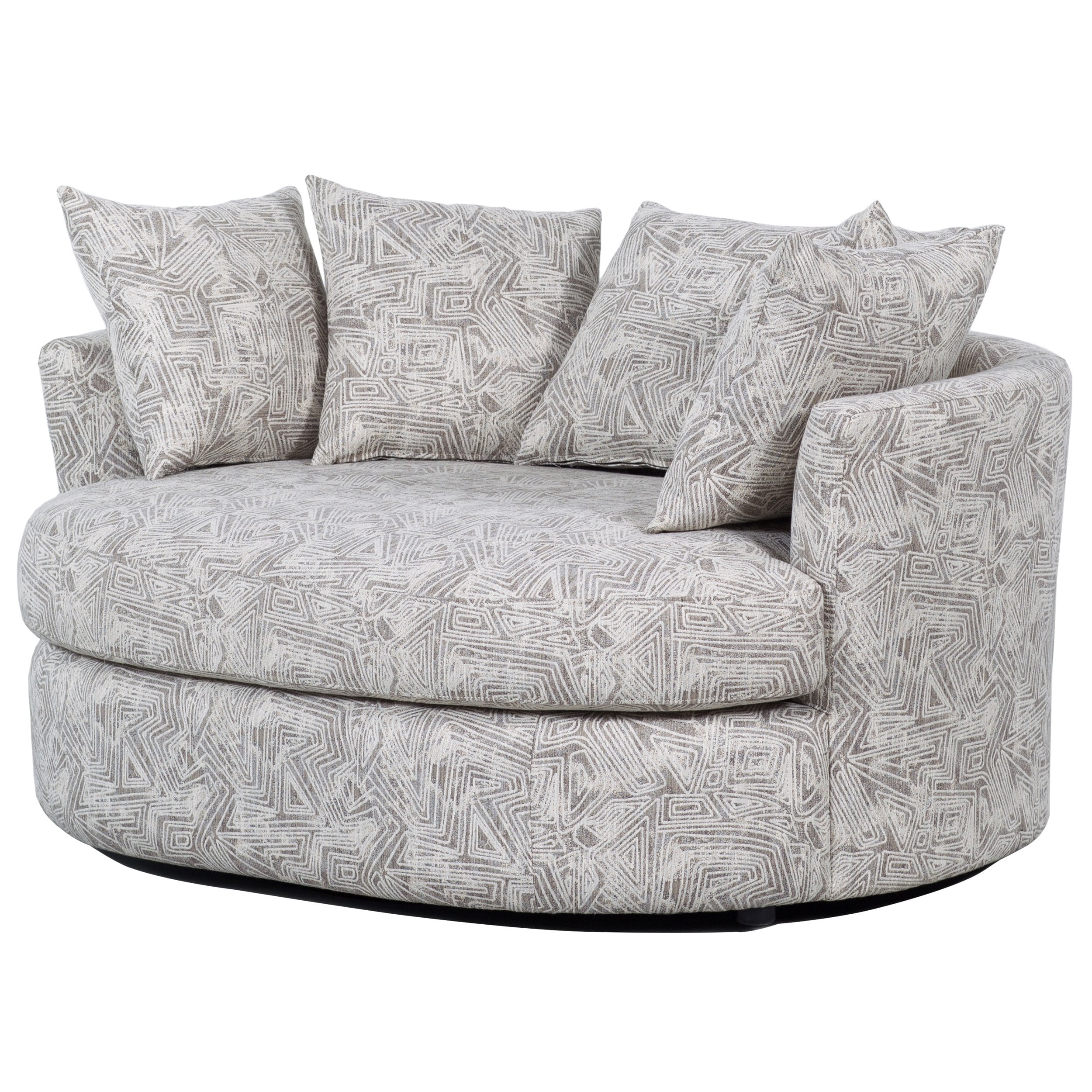 Elegant Round Swivel Barrel Chair Overstock 31576142