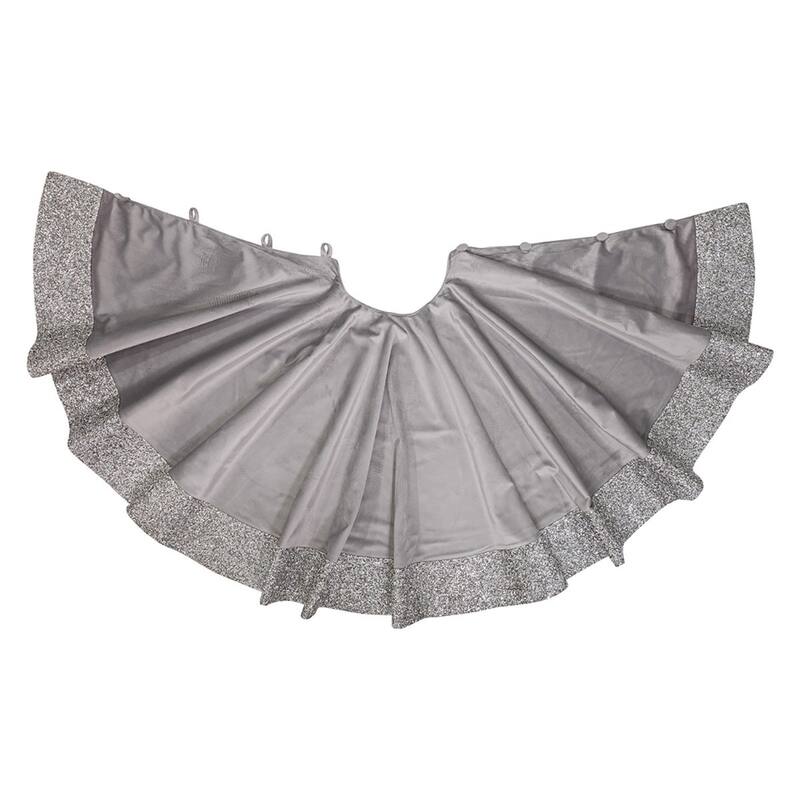 Sparkles Home Luminous Rhinestone Tree Skirt - Silver