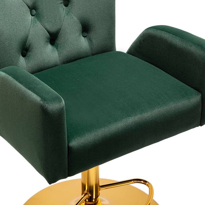Loreto Modern Tufted Velvet Swivel chair with Adjustable Height Set of 2 by HULALA HOME