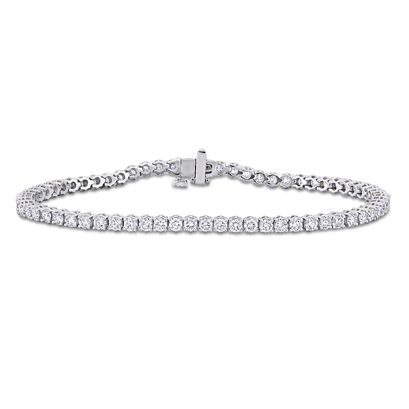 Miadora 3.68ct TW Lab Grown Diamond Tennis Bracelet 14k White Gold