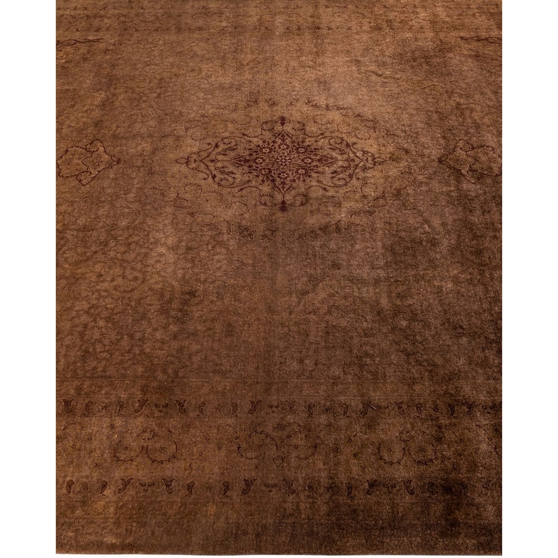 Fine Vibrance One-of-a-Kind Hand-Knotted Area Rug - Brown, 8' 3" x 10' 4" - 8' 3" x 10' 4"