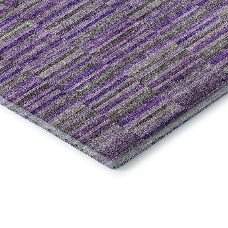Premium Washable Super Soft Geo Stripe Mayfield Rug