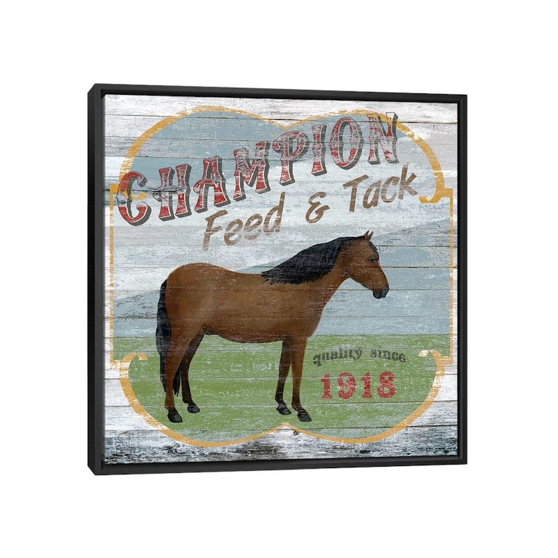 iCanvas "Farm Supply I" by June Erica Vess Framed - Black - 26x26