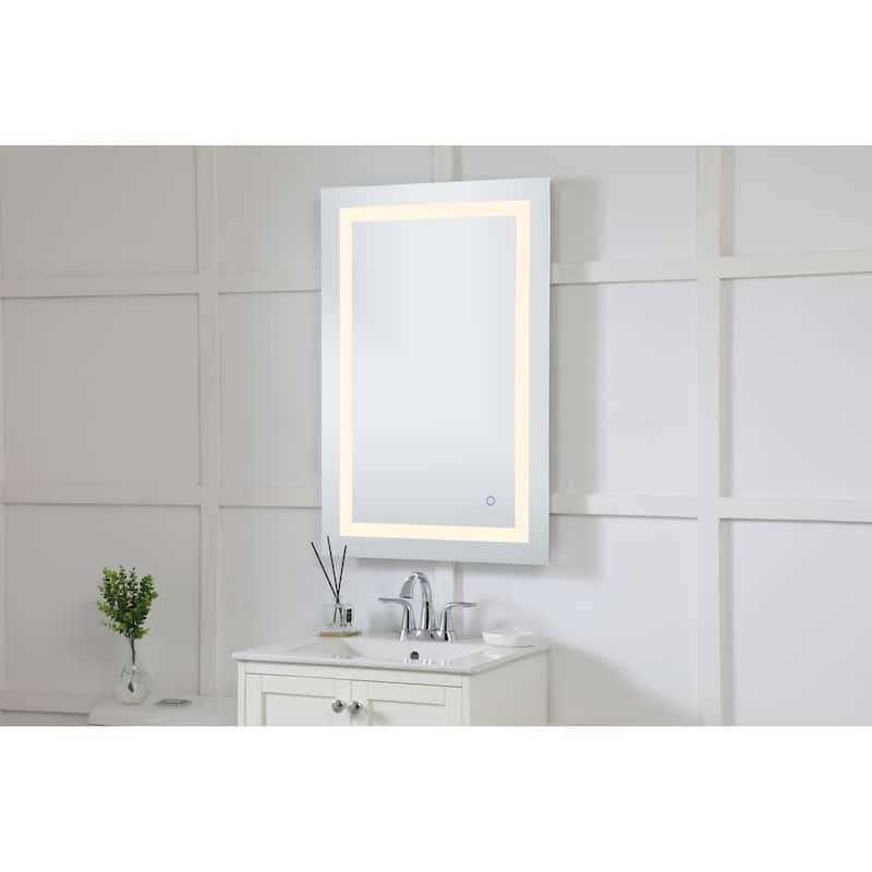 Elegant Lighting Helios 36" x 24" Rectangular Frameless Wall Mounted