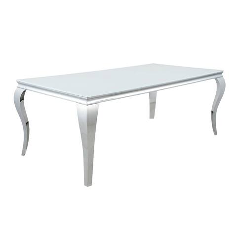 Coaster Furniture Carone Rectangular Glass Top Dining Table