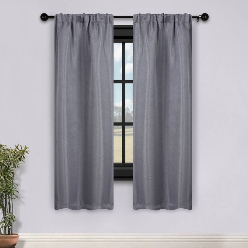 Superior Jaxon Washable Room Darkening Curtains, Set of 2 Panels