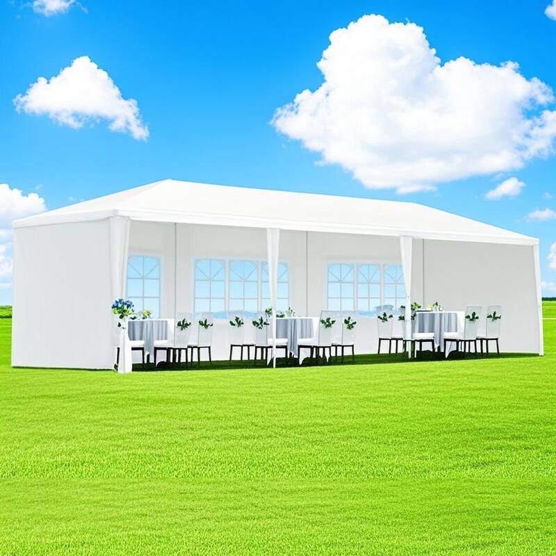 Anmytek Outdoor Gazebo Wedding Party Tent with 6 Removable Sidewalls - Garden Event Canopy Marquee