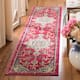 SAFAVIEH Madison Diederike Boho Medallion Distressed Rug - 2' x 8' Runner - Fuchsia/Blue