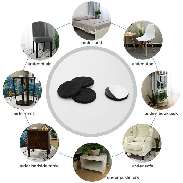 100pcs Round Foam Rubber Pad Non Slip Floor Tables Furniture Protectors