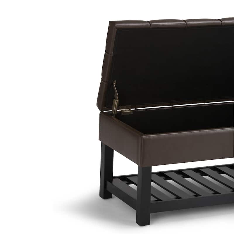 WYNDENHALL Wyatt 44 inch Wide Transitional Rectangle Ottoman Bench - 43"x 17"x 18.5"