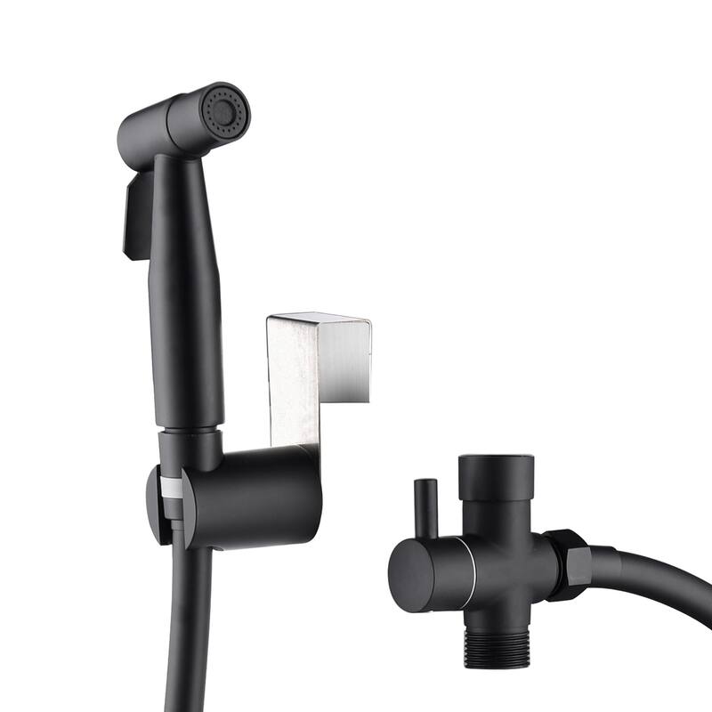 Matte Black Handheld Bidet Sprayer for Toilet - 8.66 x 6.88 x 2.75 inch