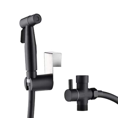 Matte Black Handheld Bidet Sprayer for Toilet - 8.66 x 6.88 x 2.75 inch