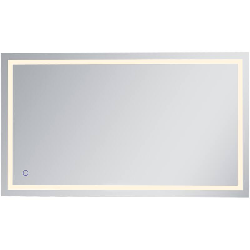 Elegant Lighting Helios 42" x 72" Rectangular Frameless Wall Mounted - Silver