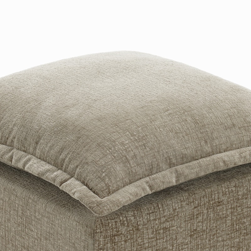 Comfy Cloud Chenille Upholstered Modular Sectional Ottoman