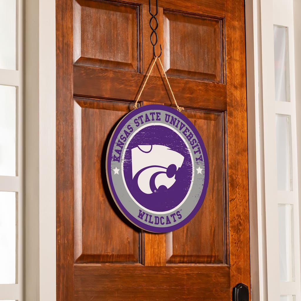 Kansas State University Wooden Door Decor Wall Sign - Multi-Color