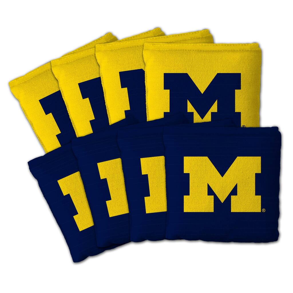 Michigan Wolverines NCAA Dual Sided Pro Stop & Slide Cornhole Bags
