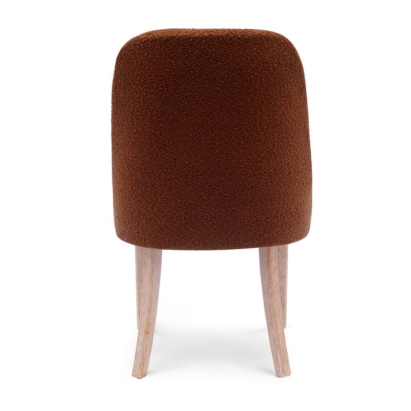 Boucle Polyester Upholstered Side Chair - Water/ Stain Resistant