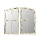 preview thumbnail 15 of 22, Jolene Arched Window Pane Mirrors (Set of 2) 27"H x 15"W x 1"D - Off-White
