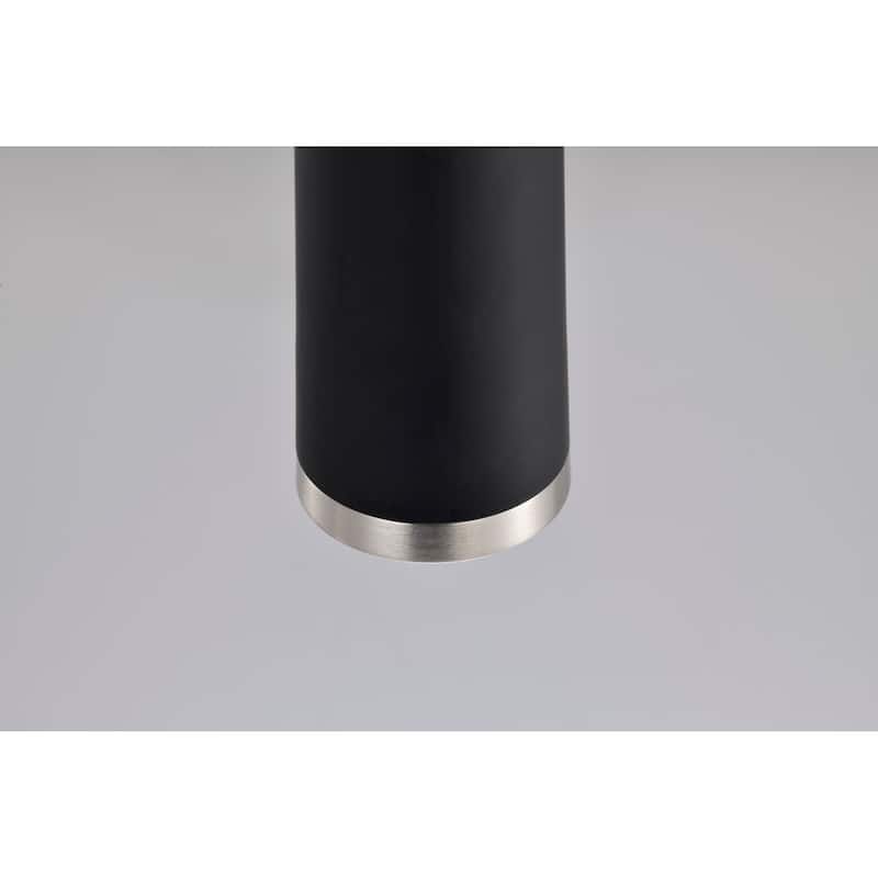 Melrose 12 Watt 16" LED Pendant Matte Black and Brushed Nickel Finish